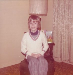 the author on his 9th birthday in an ugly outfit