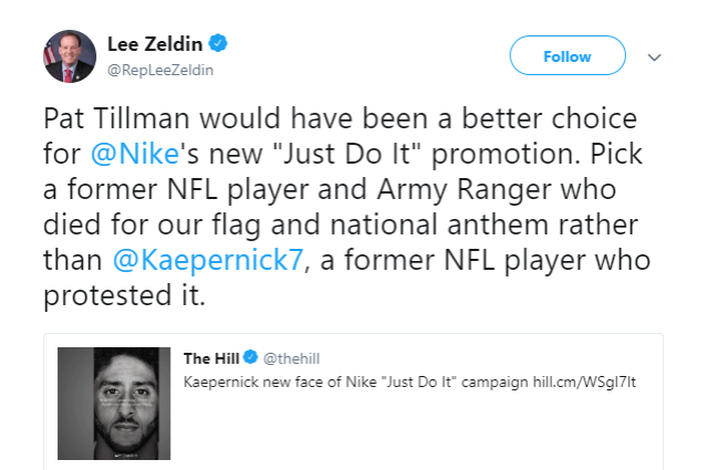 Tweet from Lee Zeldin
