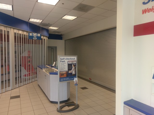 lobby of closed post office