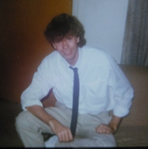 The author with an industrial-strength mullet, age 22