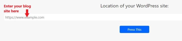 Enter your blog's address