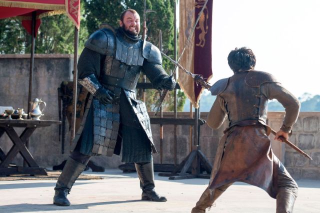 The Mountain from Game of Thrones fighting Oberyn
