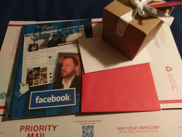 Deconstructed Xmas package to be mailed